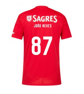 Benfica Joao Neves #87 Replika Hjemmebanetrøje 2024-25 Kortærmet